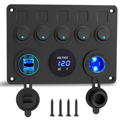 12v 24v schalter panel usb - 24v,